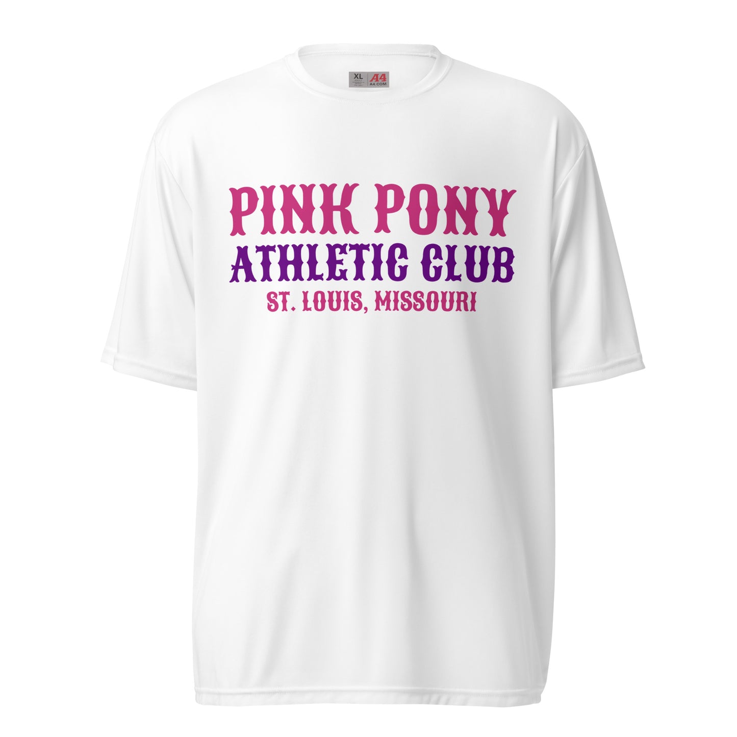 Active | Moisture Wicking Shirt | Pink Pony Athletic Club | Athletic Wordmark Logo