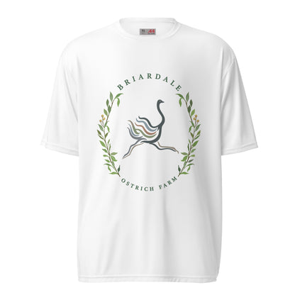 Active | Moisture Wicking Shirt | Briardale Ostrich Farm | Crest Logo