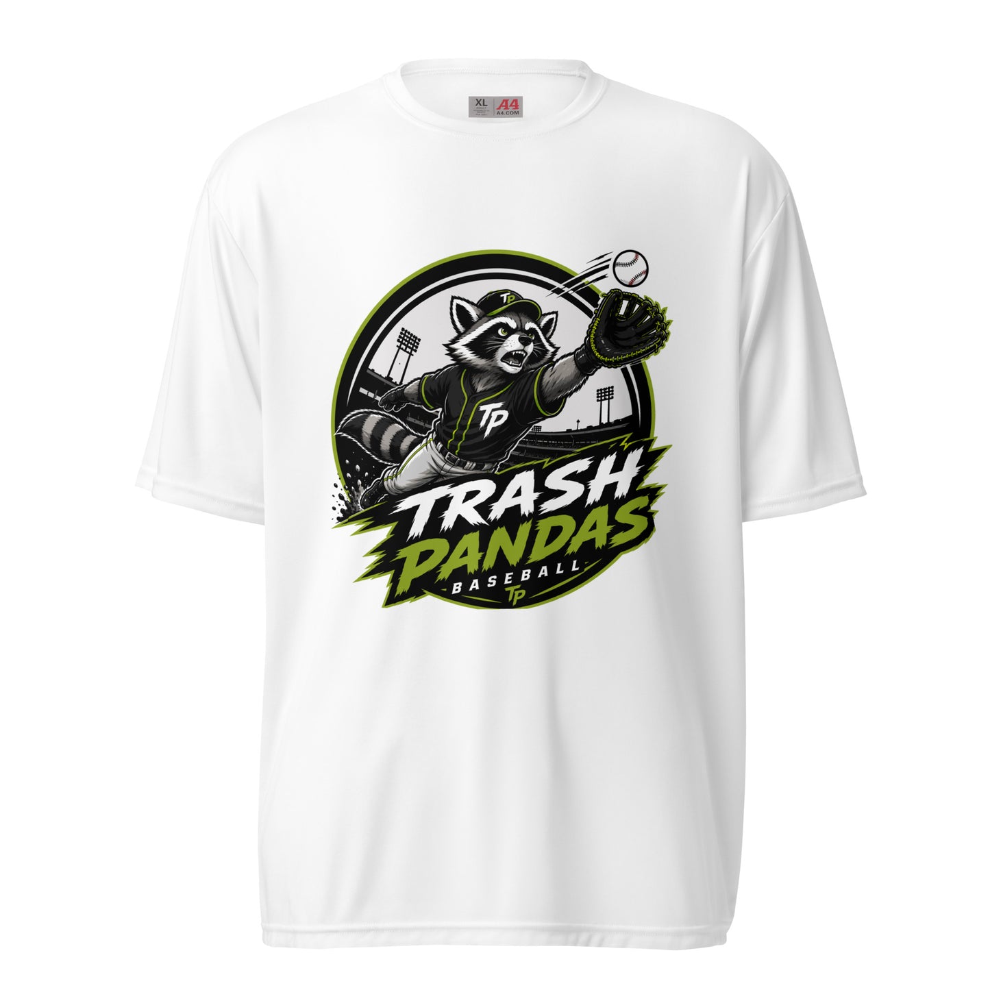 Active | Moisture Wicking Shirt | Trash Pandas Baseball Organization | Emblem Logo