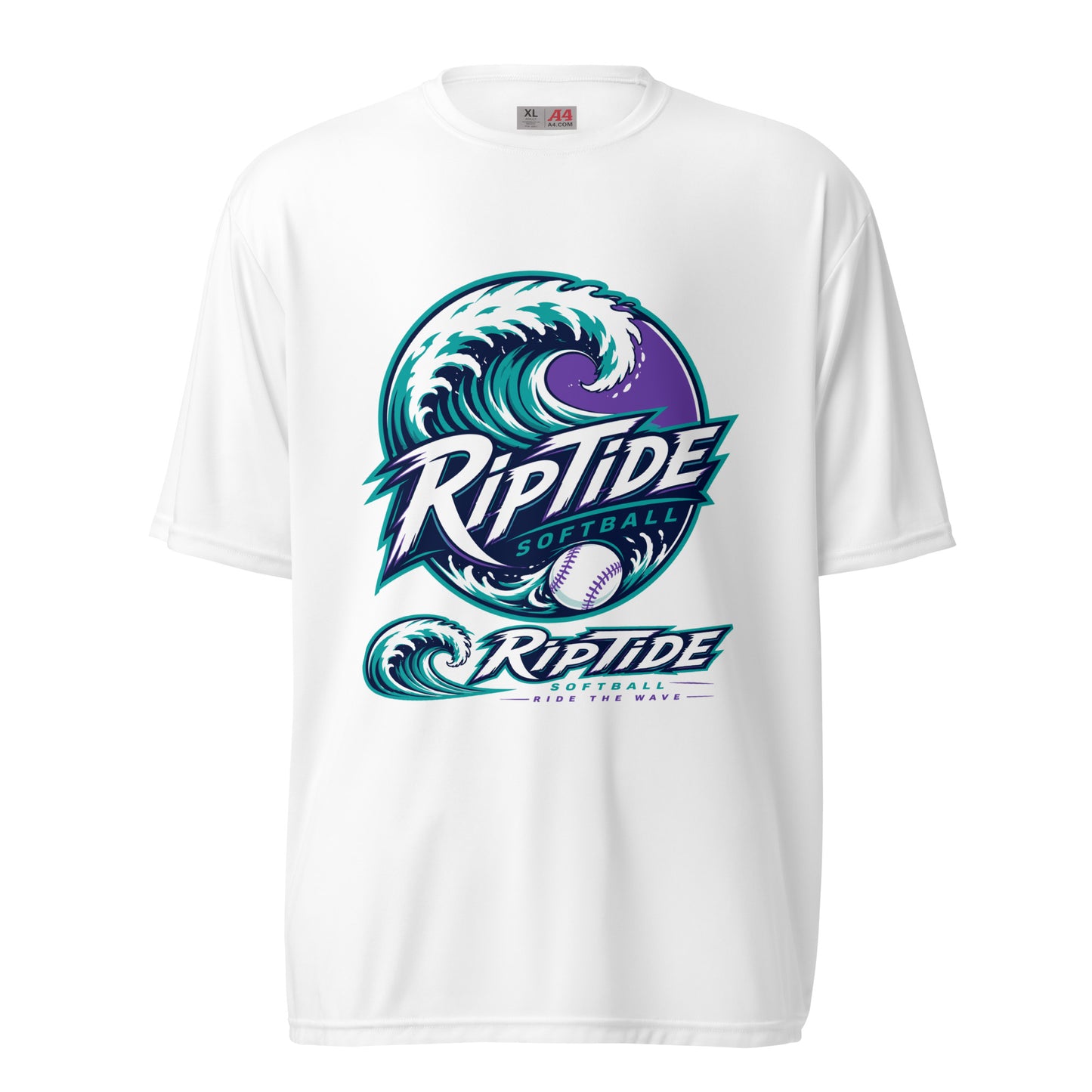 Active | Moisture Wicking Shirt | RipTide Softball | Crest Logo