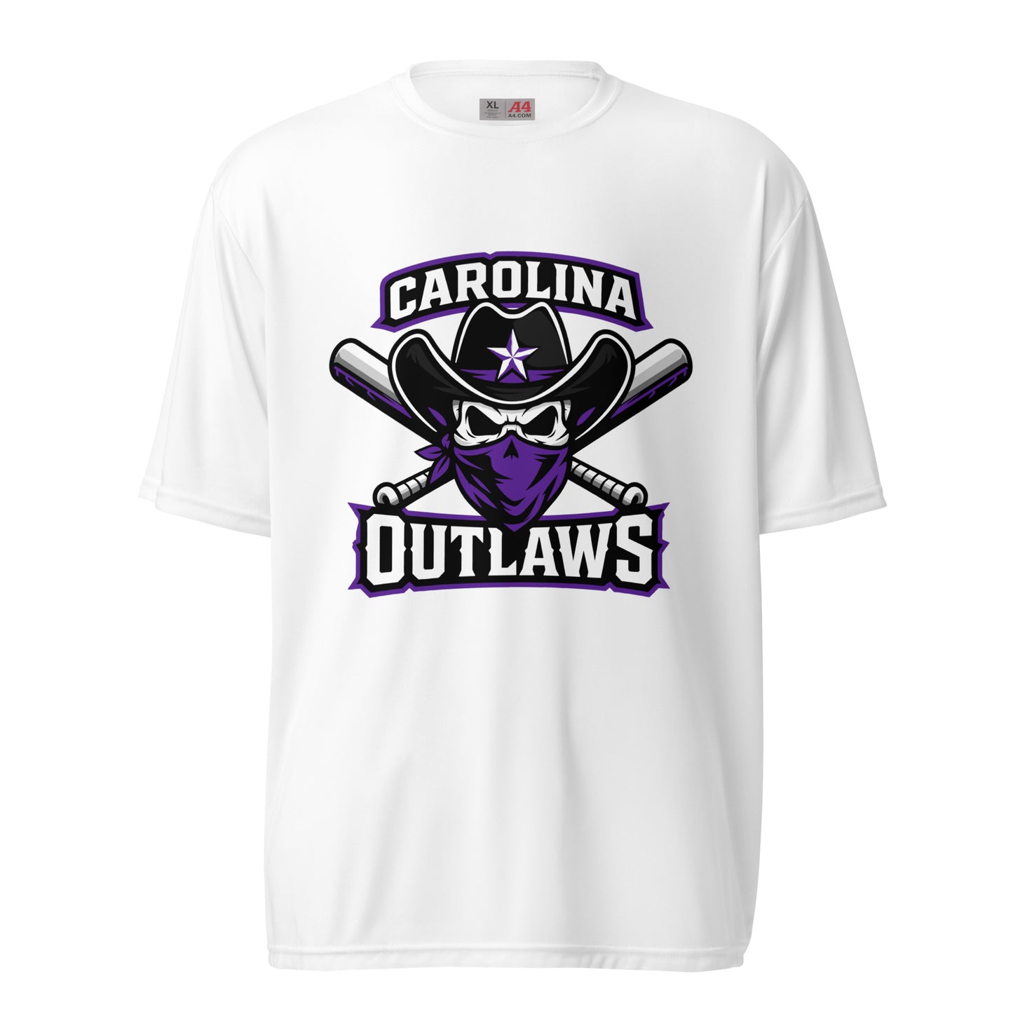 Active | Moisture Wicking Shirt | Carolina Outlaws Baseball | Crest Logo