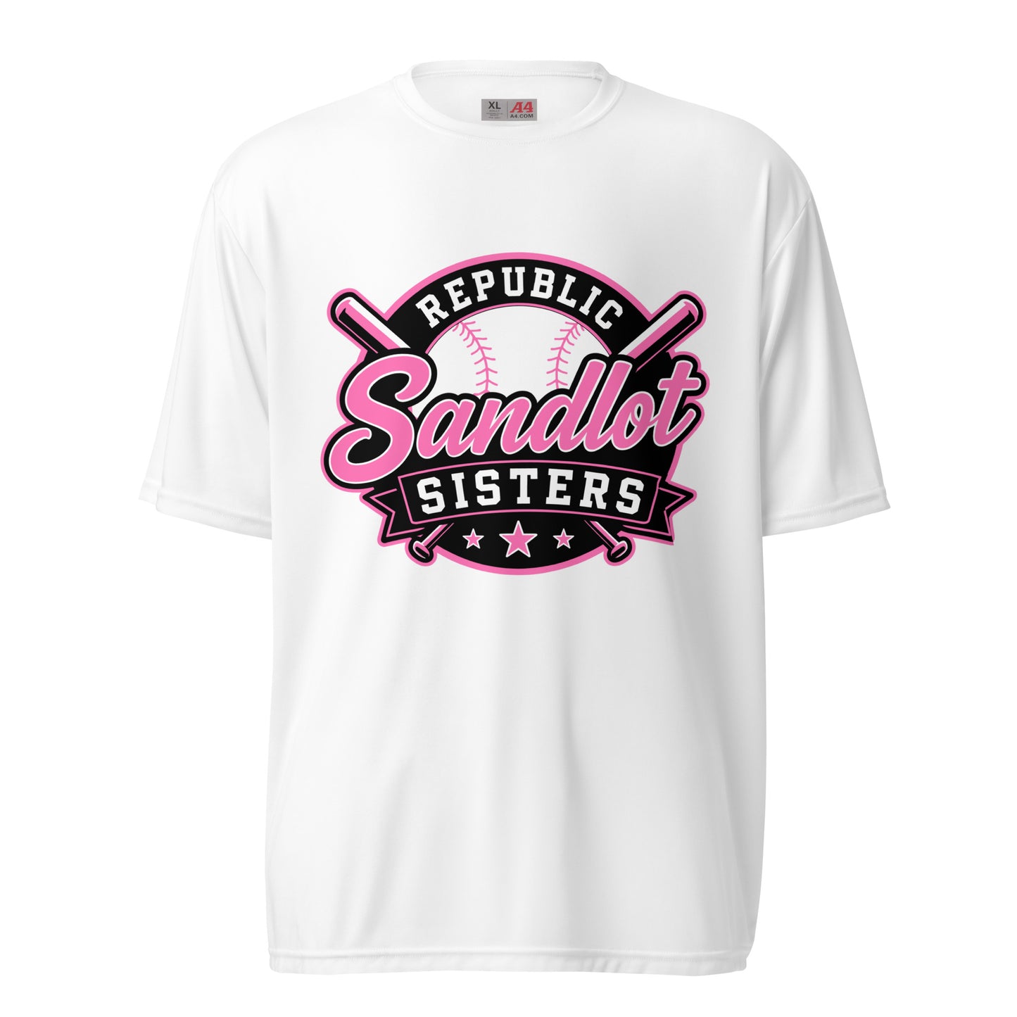 Active | Moisture Wicking Shirt | Sandlot Sisters | Badge Logo