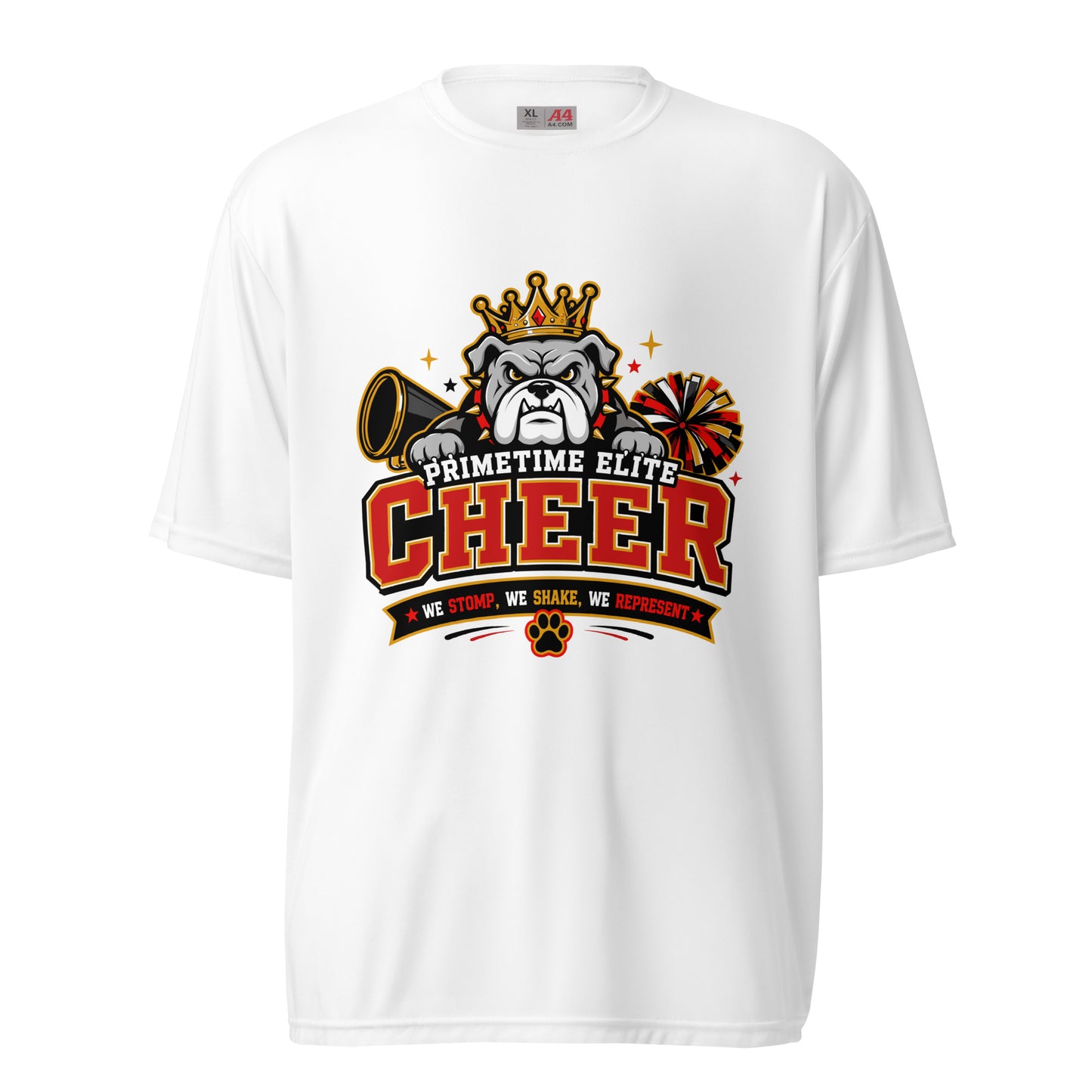 Active | Moisture Wicking Shirt | PTE Bulldog Cheer | Crest Logo