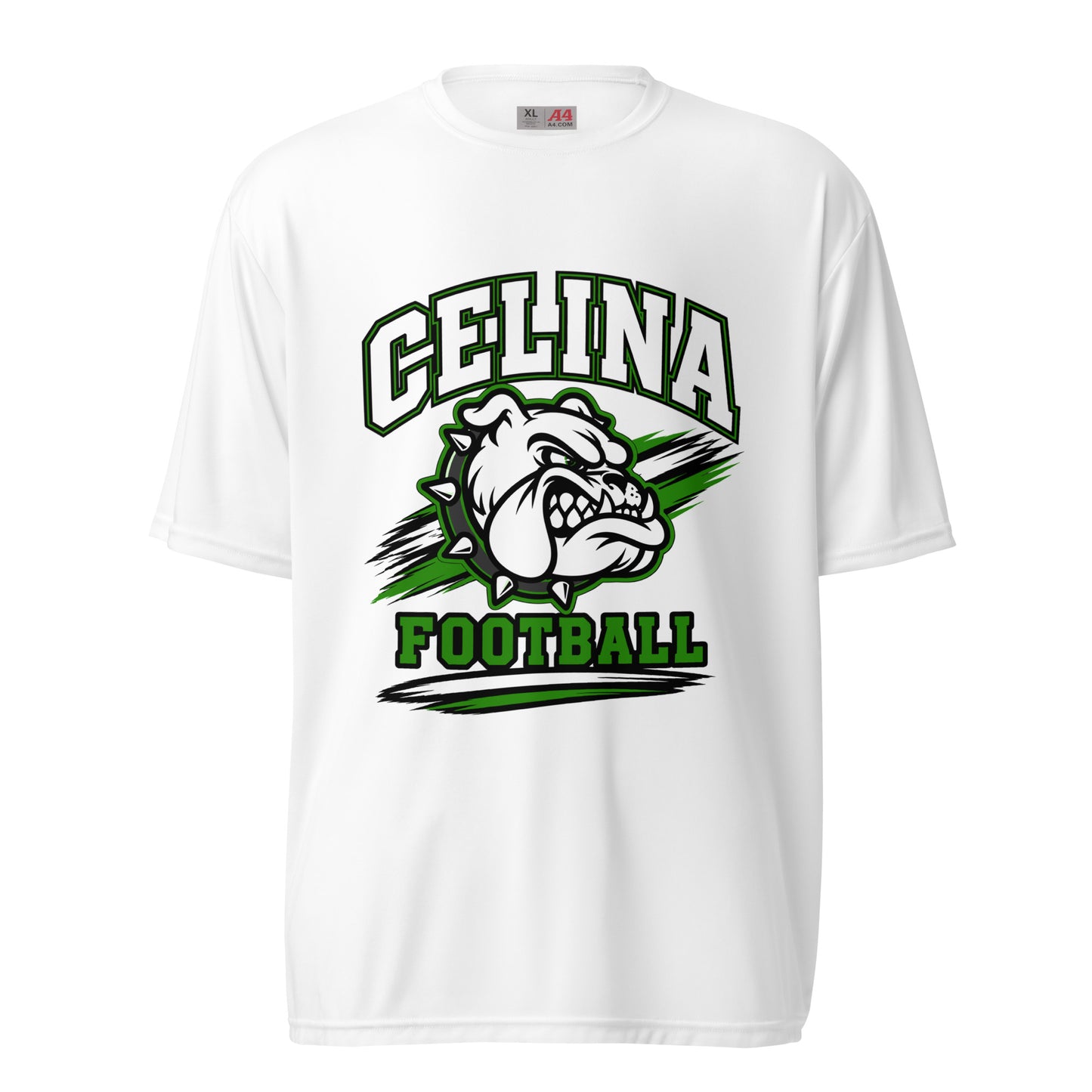 Active | Moisture Wicking Shirt | Celina Black Football | Emblem Logo
