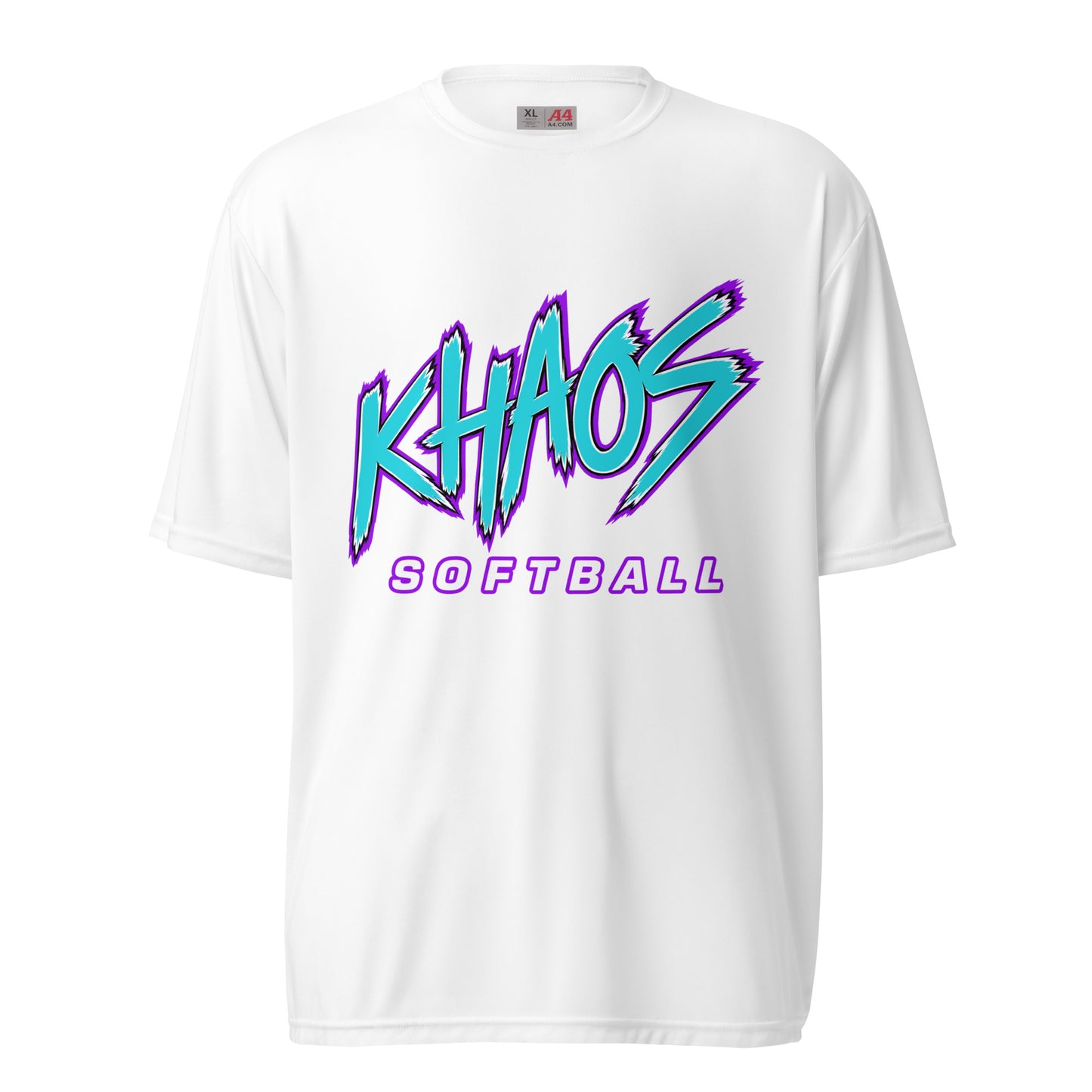Active | Moisture Wicking Shirt | Khaos Softball | Atlhetics Logo