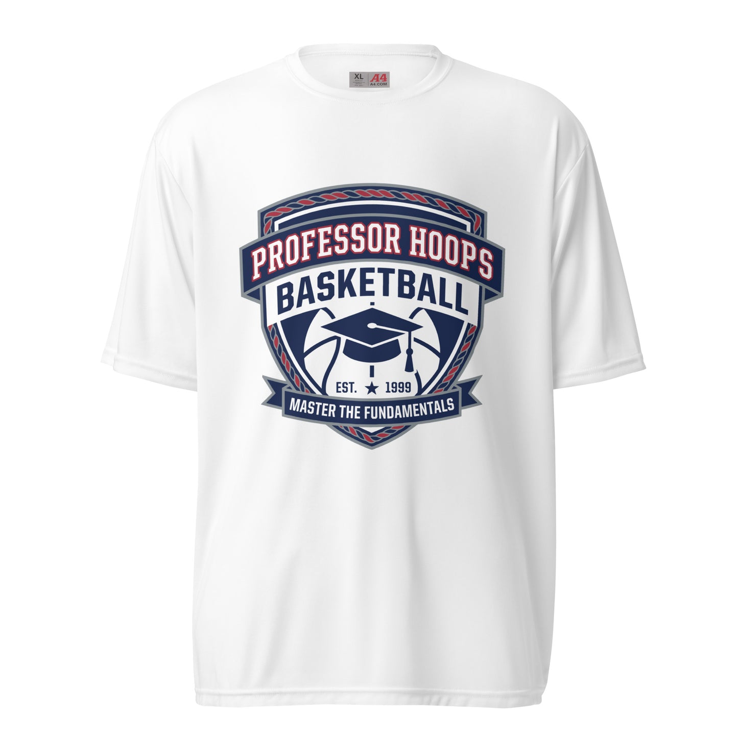 Active | Moisture Wicking Shirt | Professor Hoops Basketball | Crest Logo