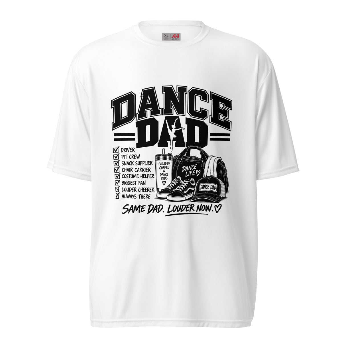 Active | Moisture Wicking Shirt | Dance Life | Dad Crest Logo