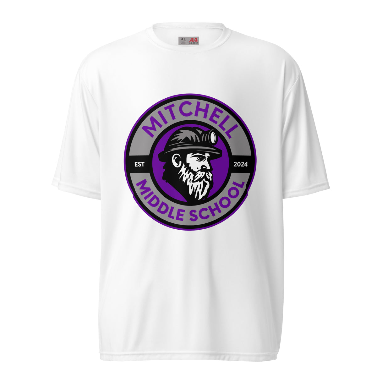 Active | Moisture Wicking Shirt | Mitchell Middle School Softball | Badge Logo