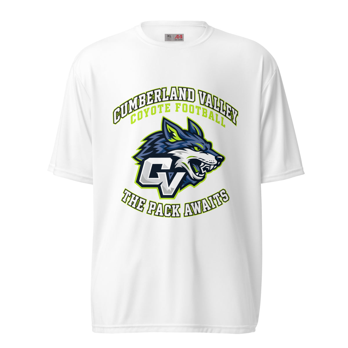 Active | Moisture Wicking Shirt | Cumberland Valley Coyotes Football | Emblem Logo