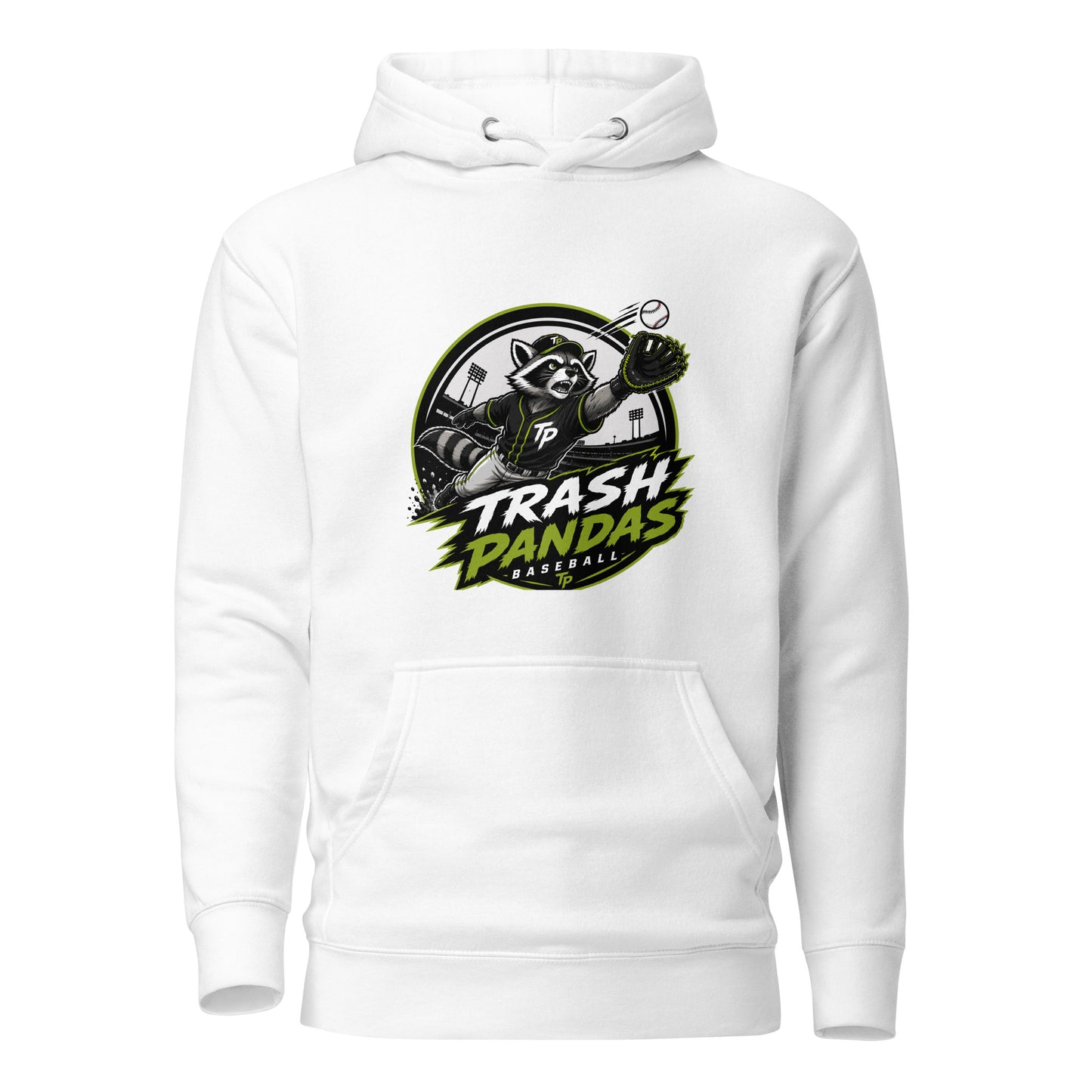 Performance | Hoodie | Trash Pandas Baseball Organization | Emblem Logo