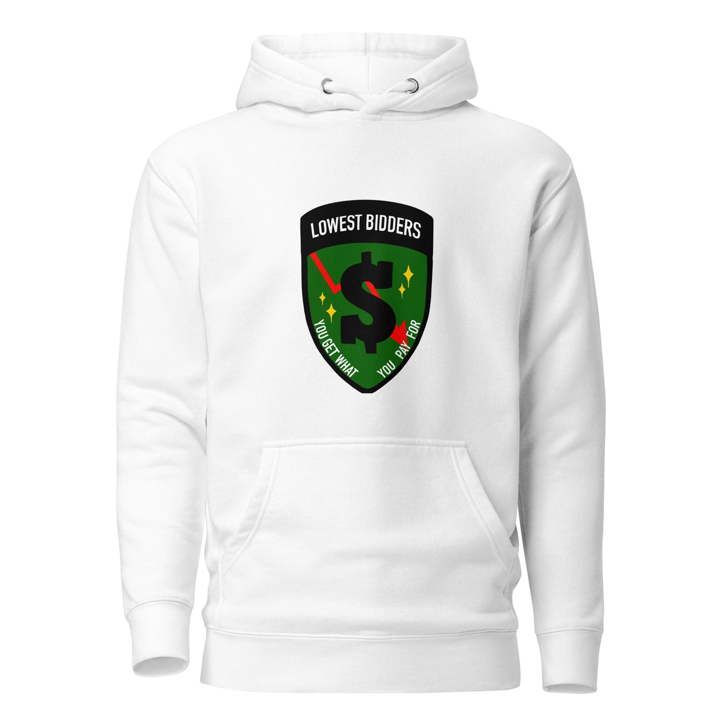 Performance | Hoodie | The Lowest Bidders | Emblem Logo
