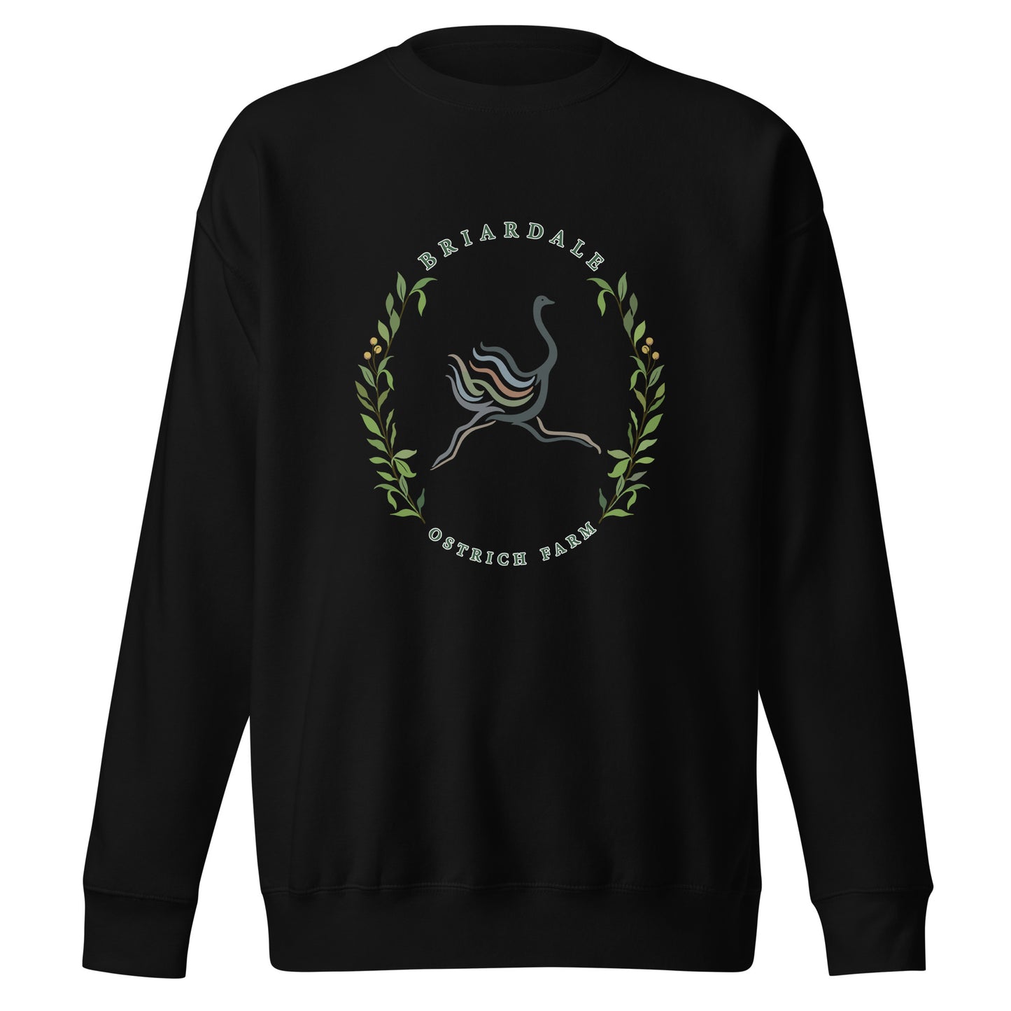 Performance | Crewneck | Briardale Ostrich Farm | Crest Logo