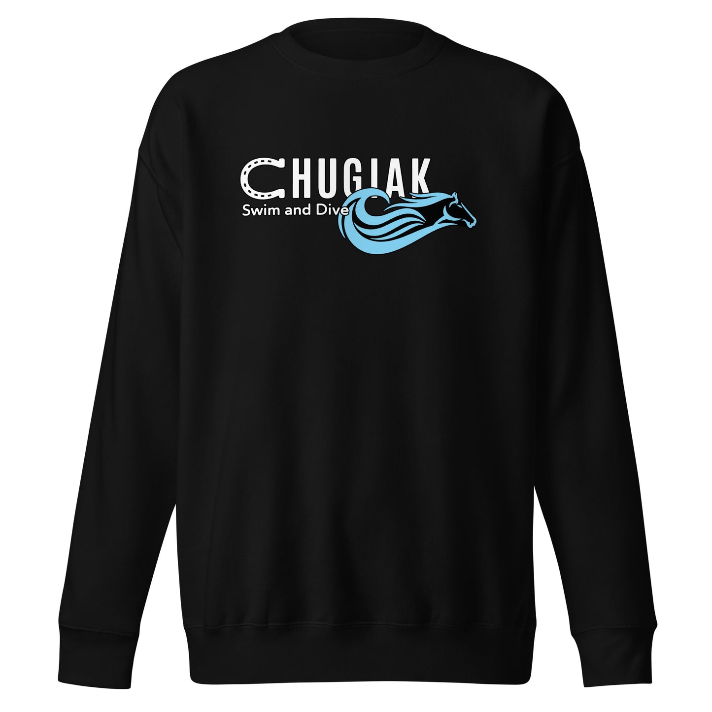 Performance | Crewneck | Chugiak Mustang Swim & Dive | Emblem Logo