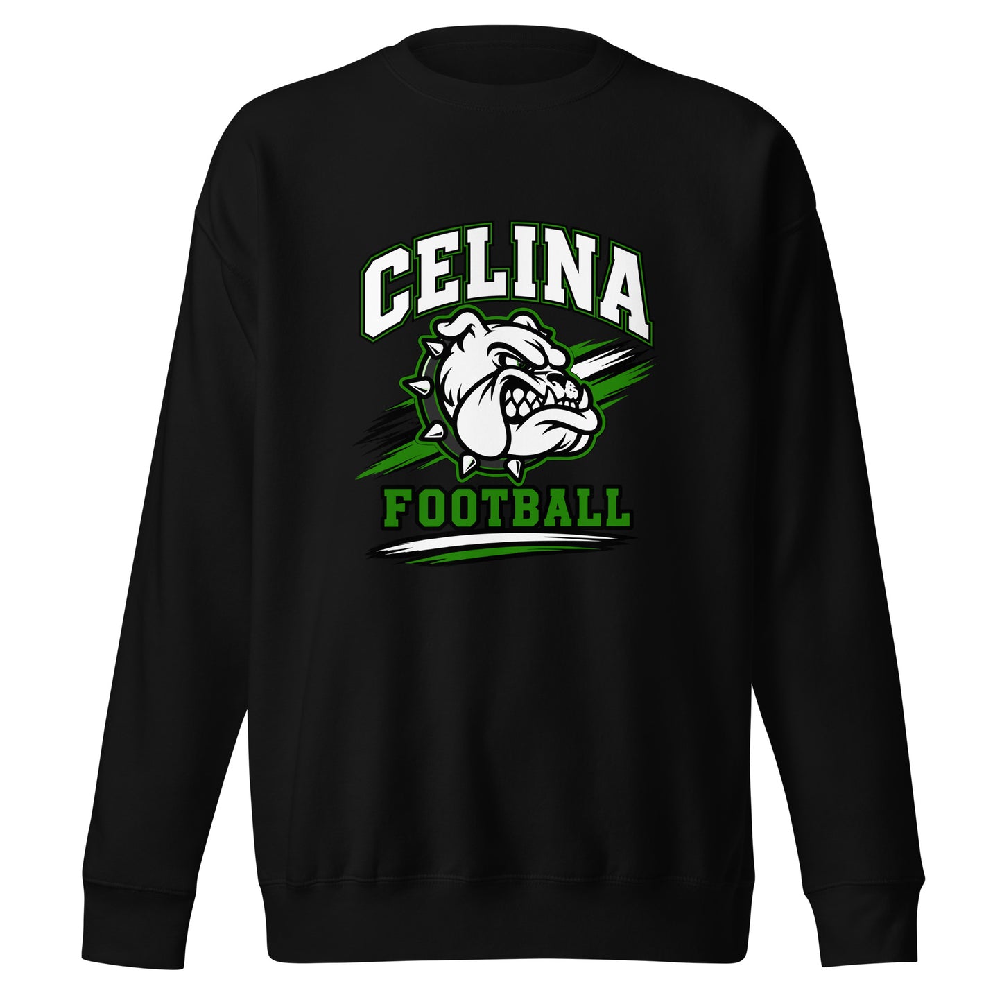 Performance | Crewneck | Celina Black Football | Emblem Logo