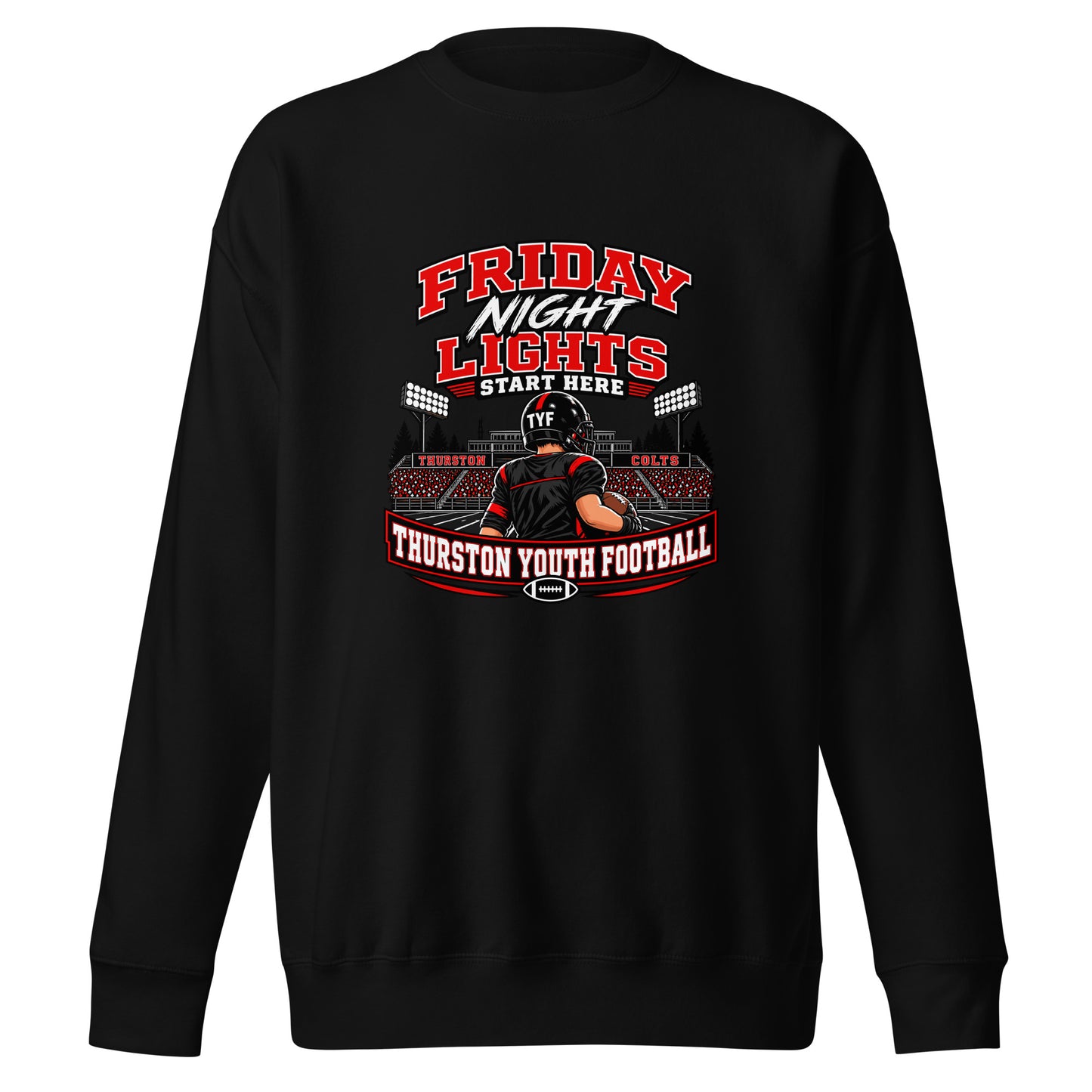 Performance | Crewneck | Thurston Youth Football | Vanguard Logo