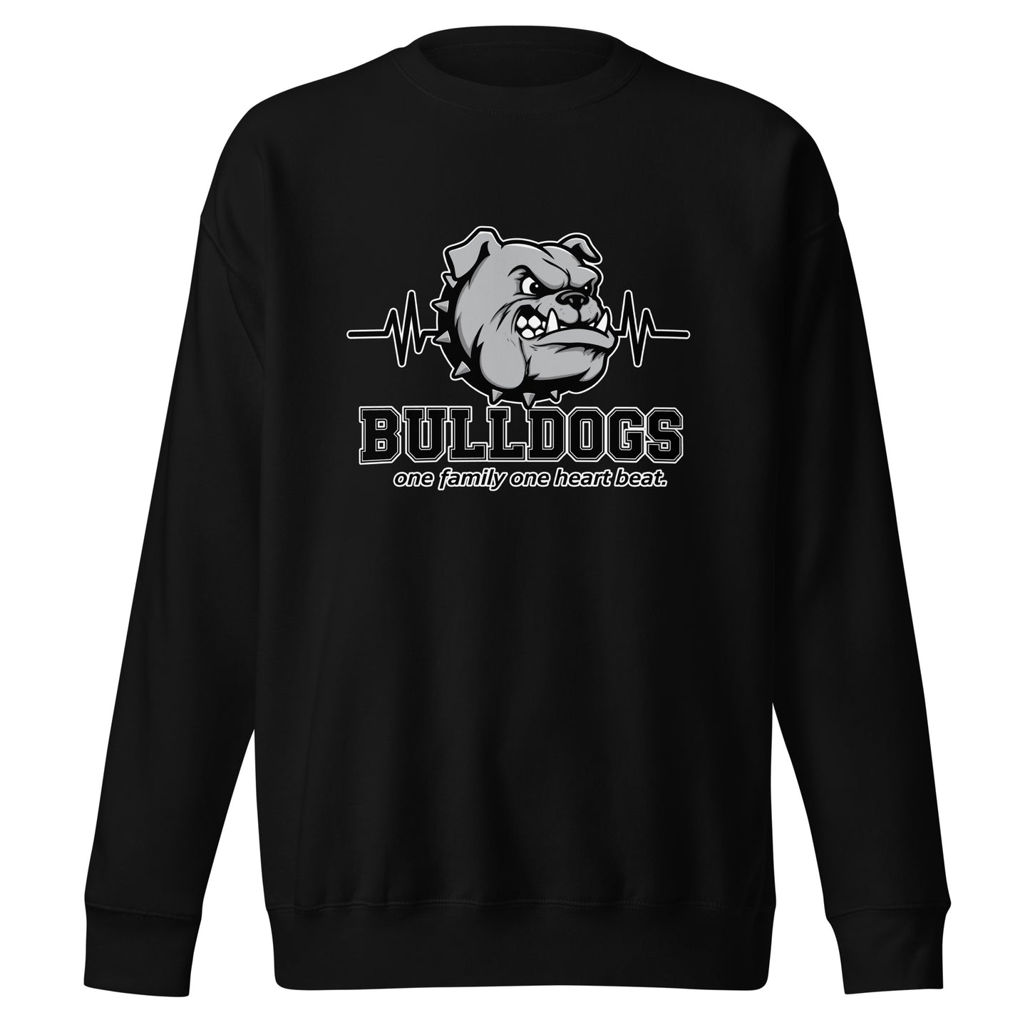 Performance | Crewneck | Celina Recreational Football Black | Bulldogs Crest Logo