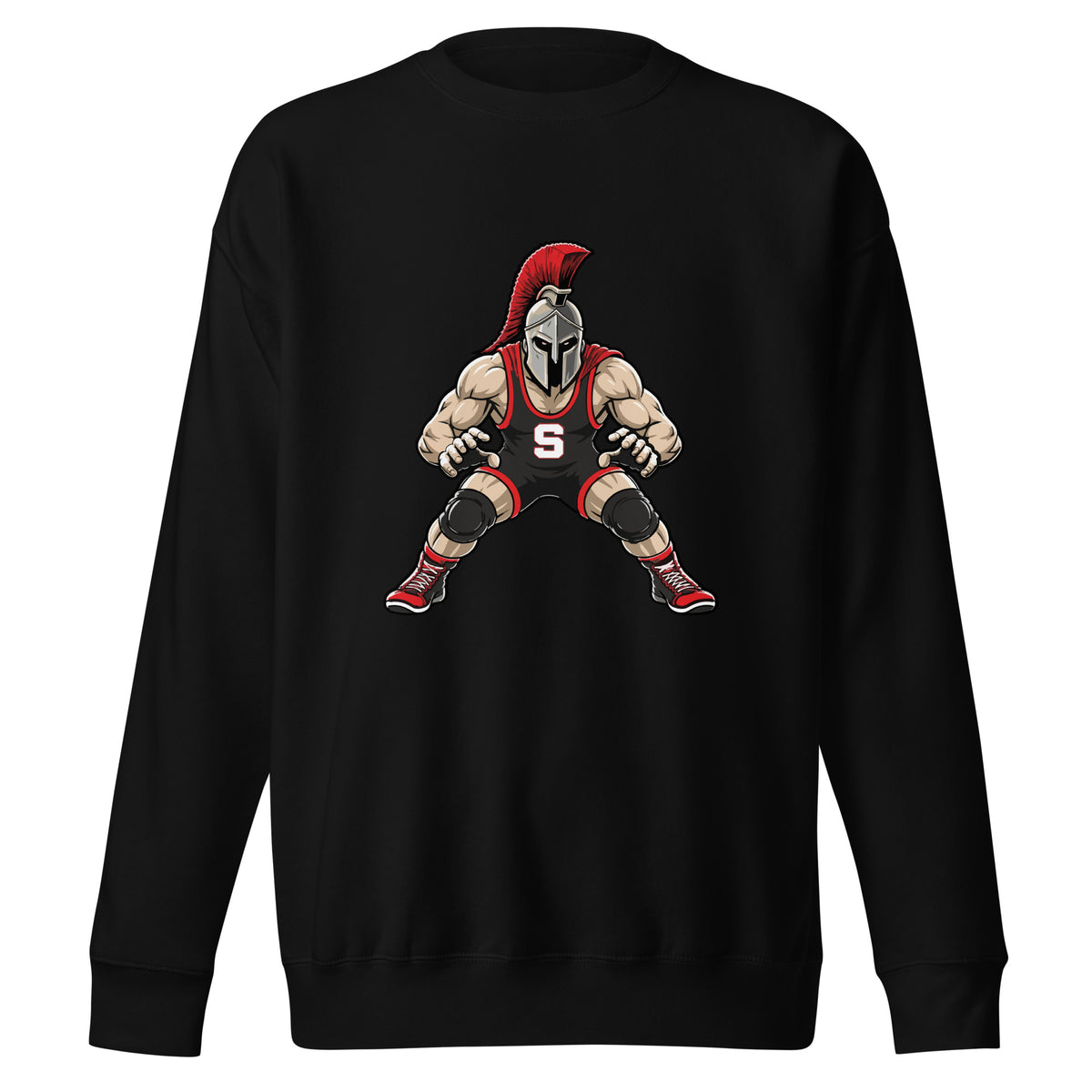 Performance | Crewneck | Spartan Wrestling Club | Mascot Logo