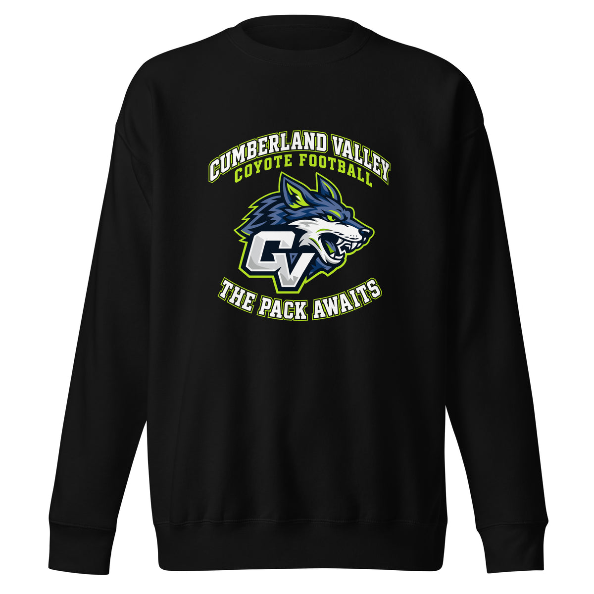 Performance | Crewneck | Cumberland Valley Coyotes Football | Emblem Logo