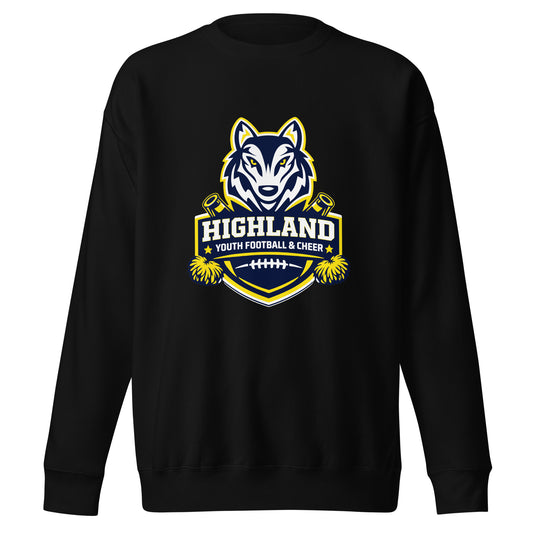 Performance | Crewneck | Highland youth football and cheer | Emblem Logo