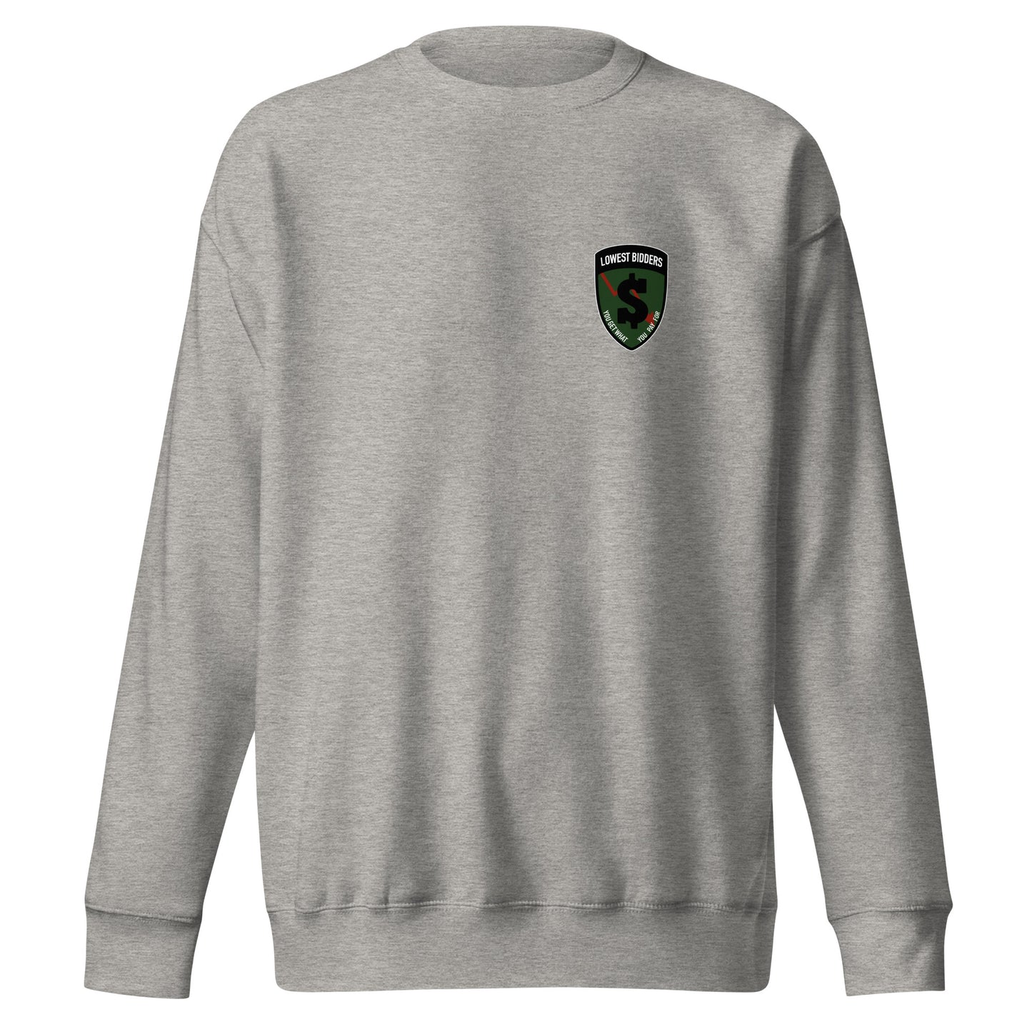 Performance | Crewneck | The Lowest Bidders | Shield Logo