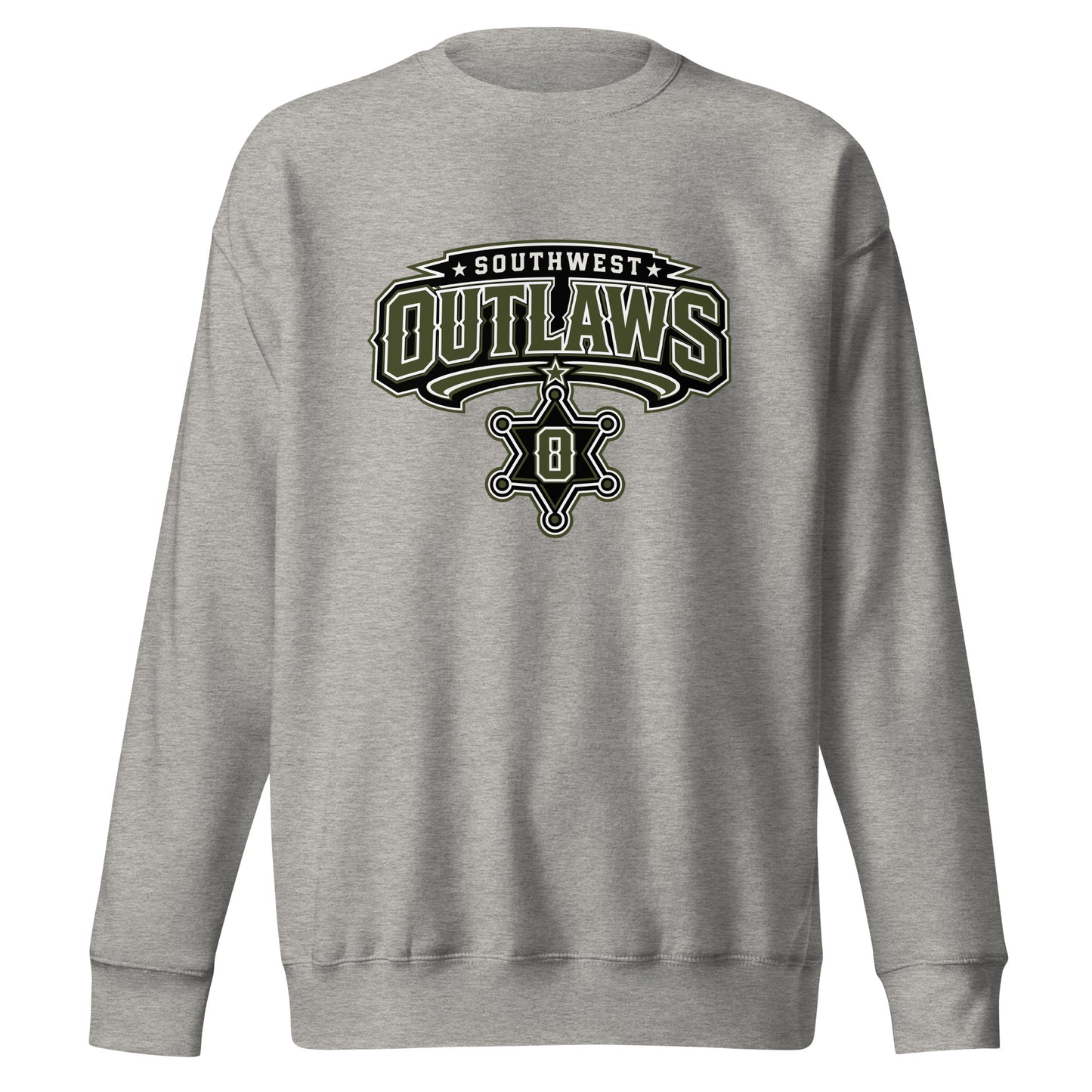 Performance | Crewneck | Southwest Outlaws | Frontier Athletics Logo
