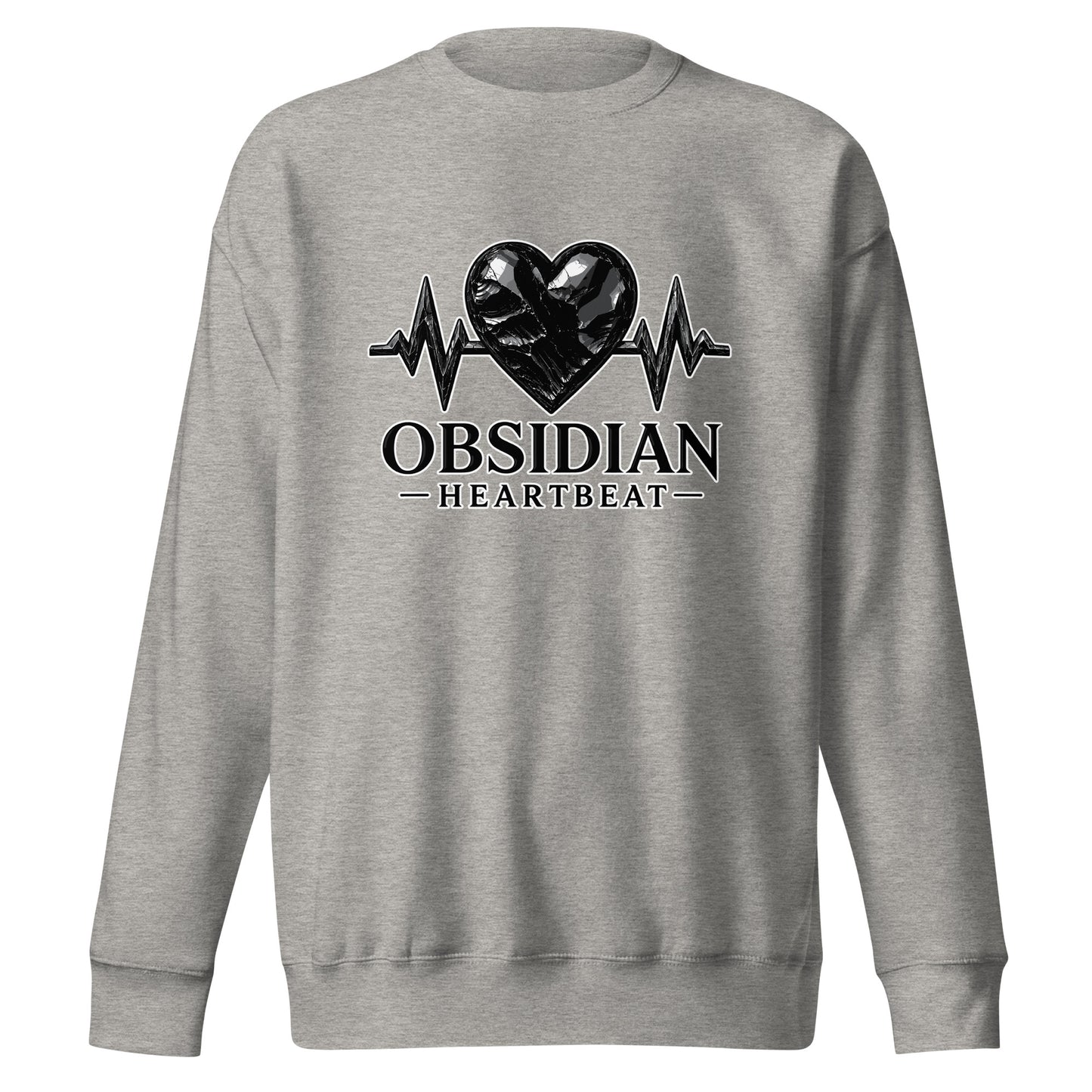 Performance | Crewneck | Obsidian Heartbeat | Pulse Athletics Logo