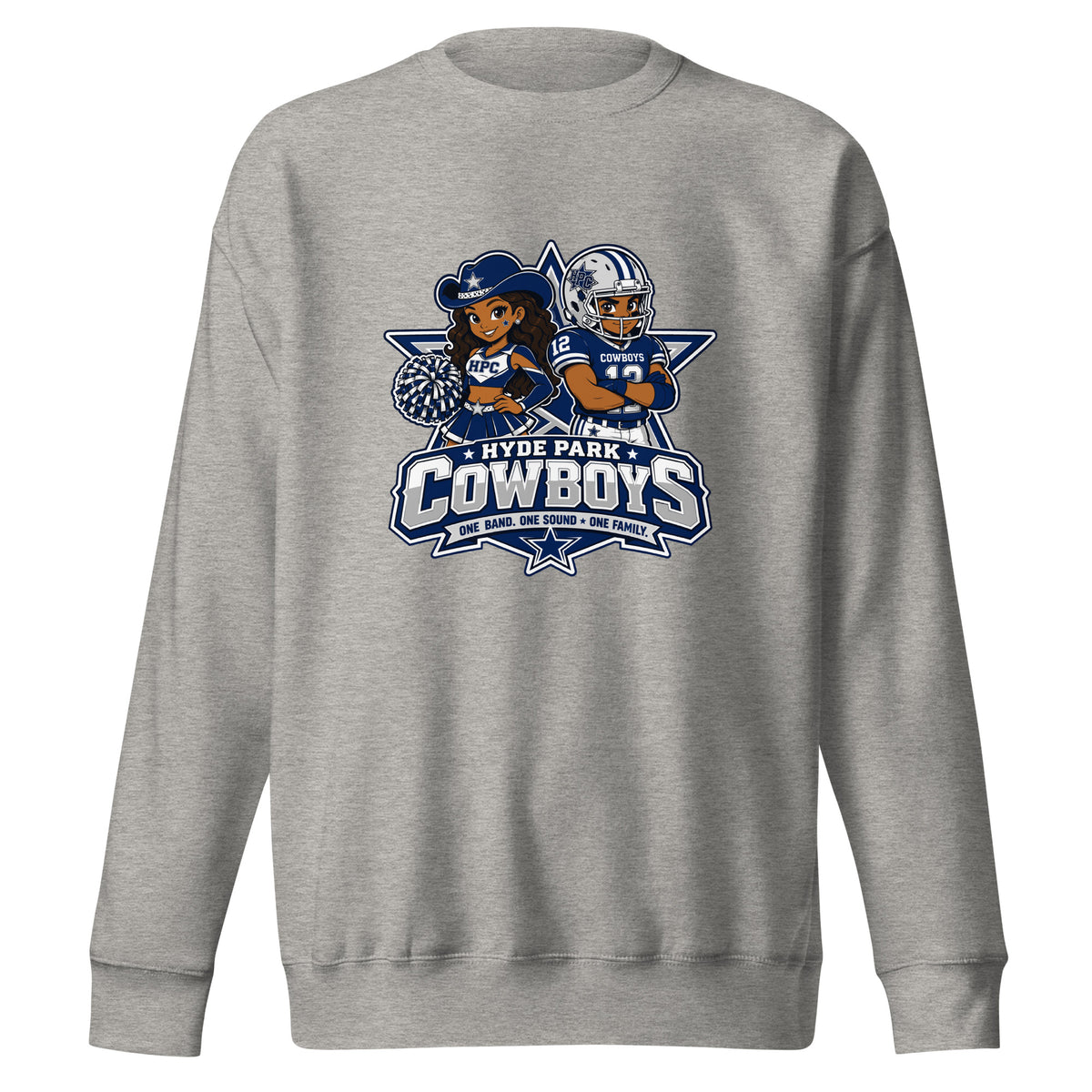 Performance | Crewneck | Hyde Park Cowboys | Vanguard Logo