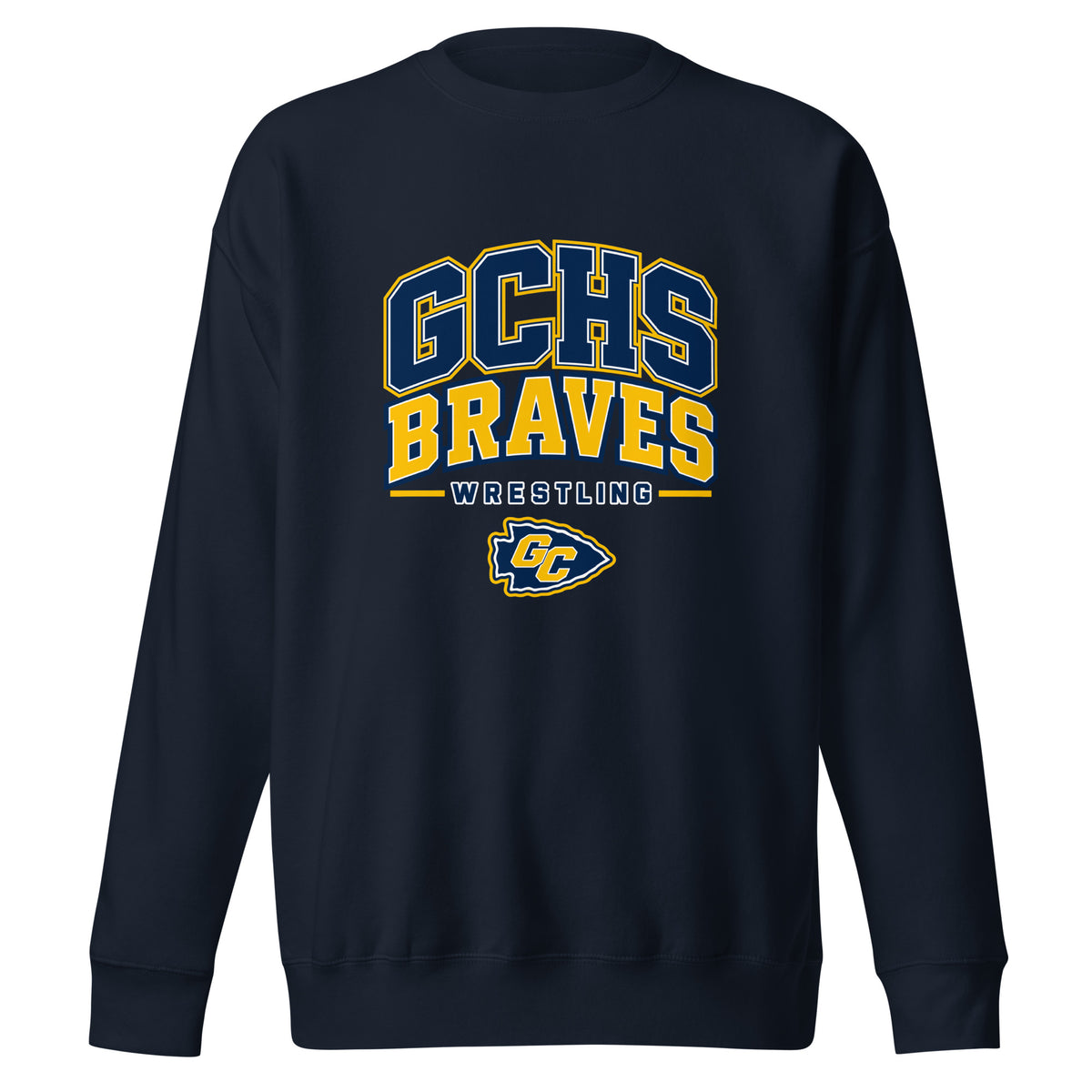 Performance | Crewneck | Grant County High School Wrestling | Vanguard Logo