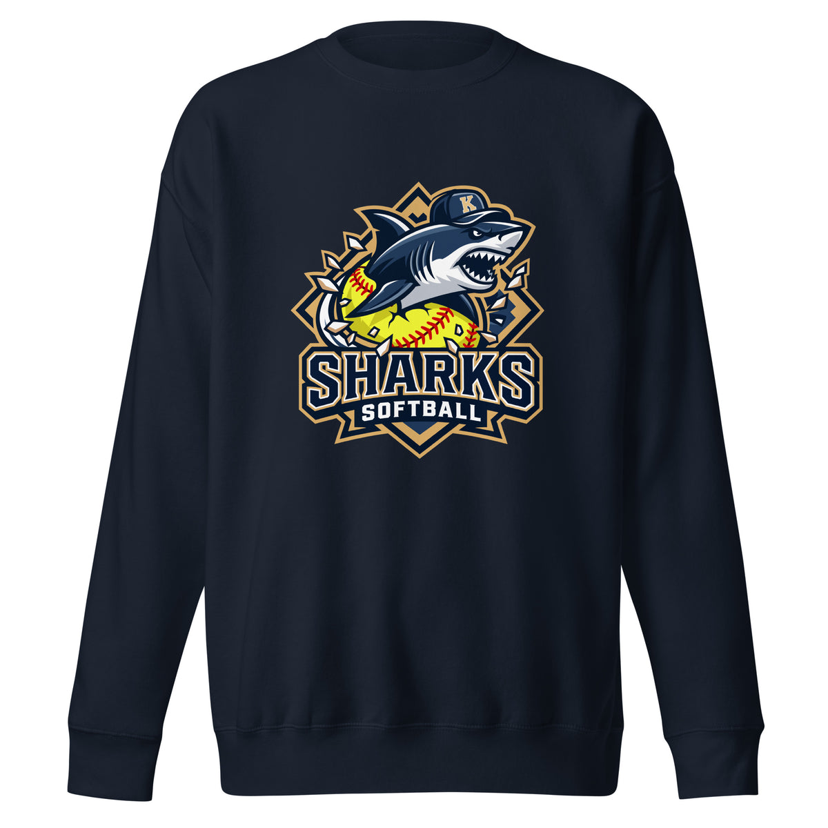 Performance | Crewneck | Sharks Diamond Sports | Crest Logo