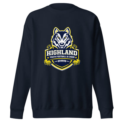Performance | Crewneck | Highland youth football and cheer | Emblem Logo