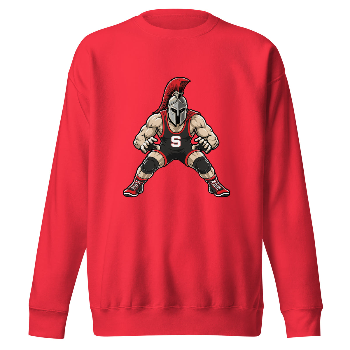 Performance | Crewneck | Spartan Wrestling Club | Mascot Logo