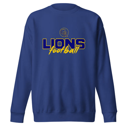 Performance | Crewneck | Chestnut Ridge Lions Football | Vanguard Logo