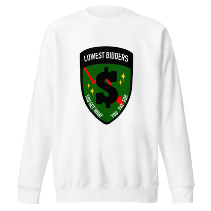 Performance | Crewneck | The Lowest Bidders | Emblem Logo