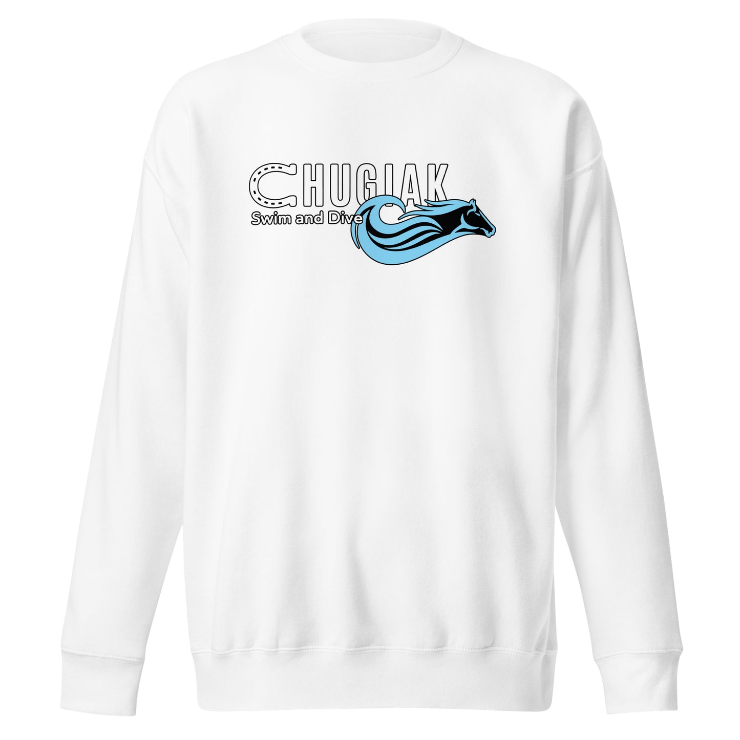 Performance | Crewneck | Chugiak Mustang Swim & Dive | Emblem Logo