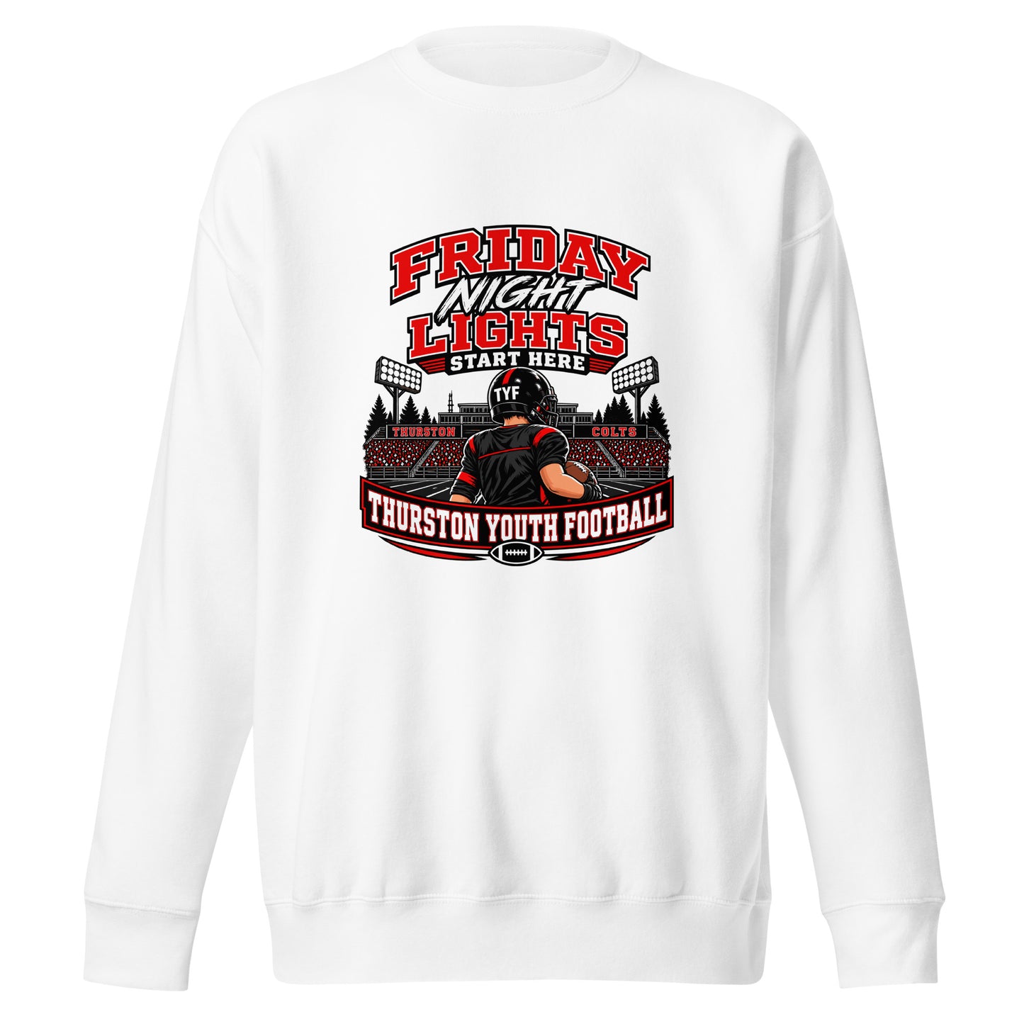 Performance | Crewneck | Thurston Youth Football | Vanguard Logo