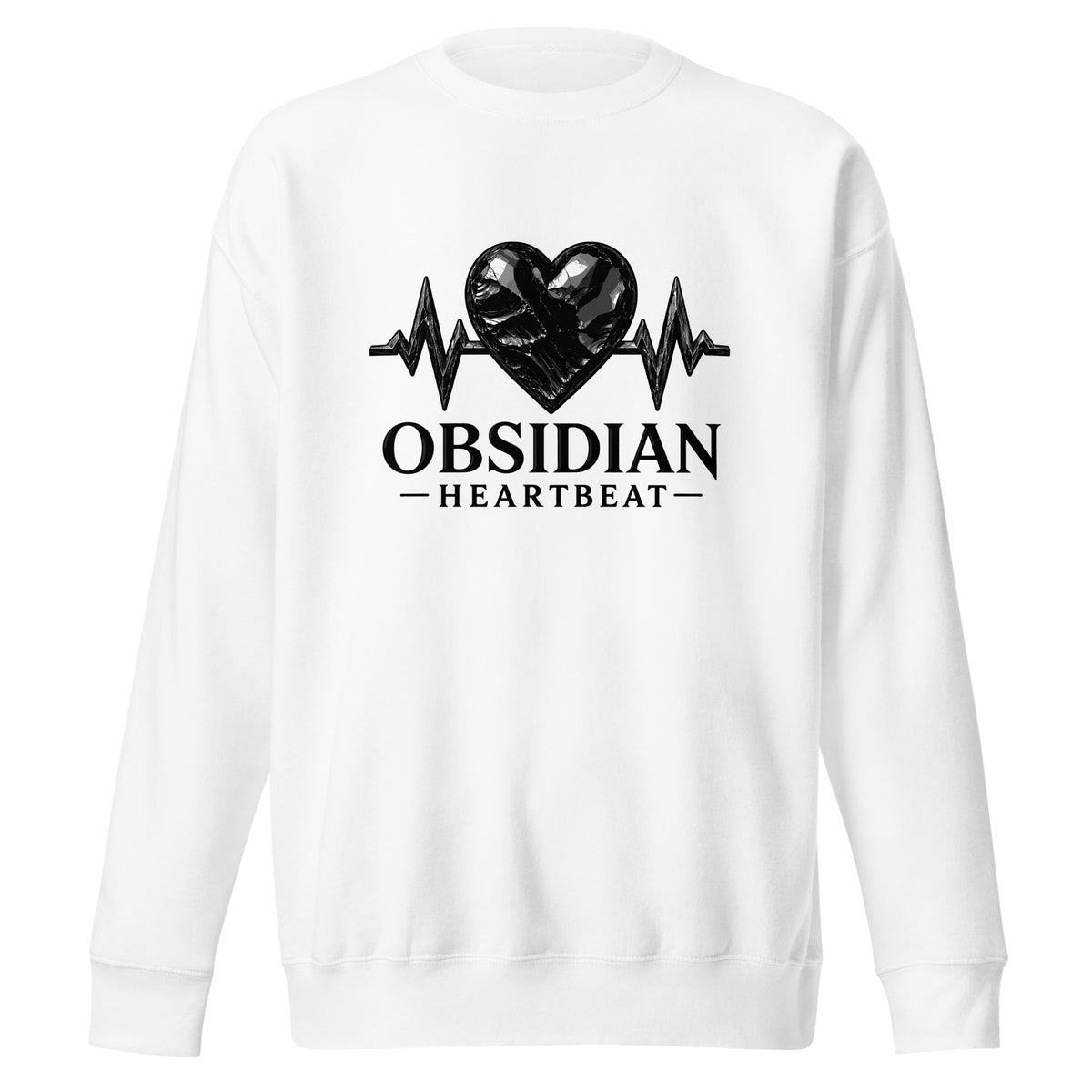 Performance | Crewneck | Obsidian Heartbeat | Pulse Athletics Logo