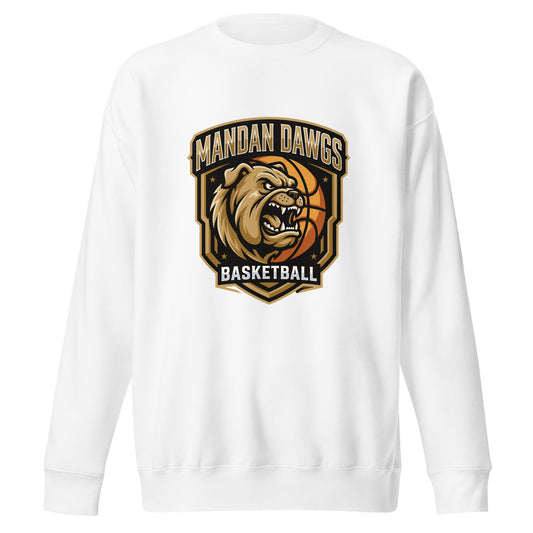 Performance | Crewneck | Mandan Dawgs Basketball | Shield Logo