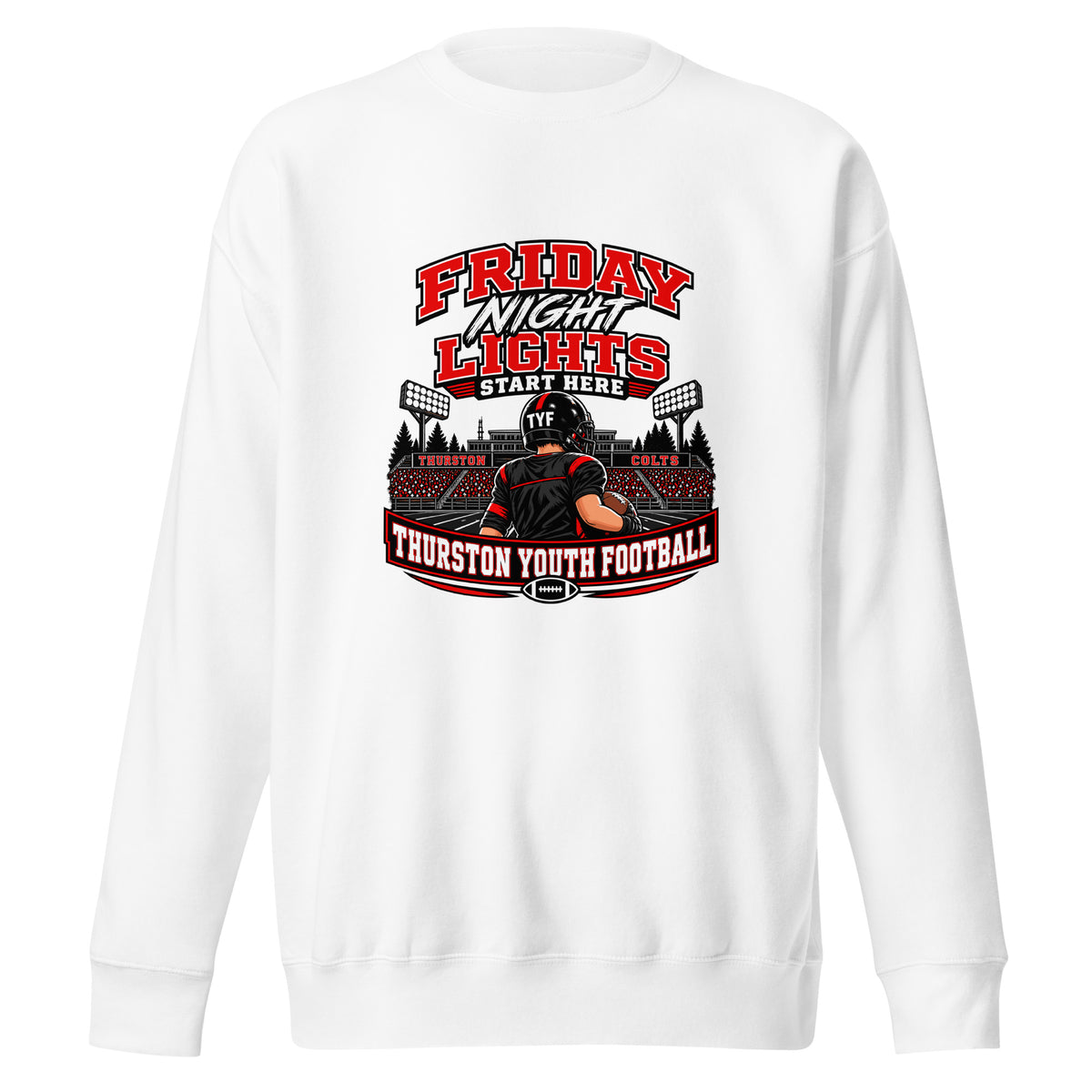 Performance | Crewneck | Thurston Youth Football | Vanguard Logo