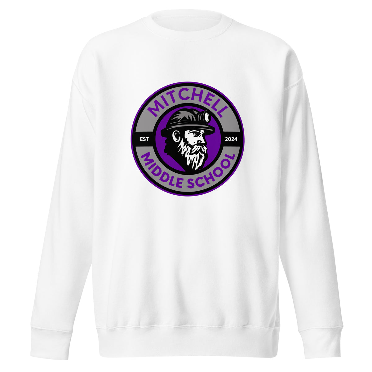 Performance | Crewneck | Mitchell Middle School Softball | Badge Logo