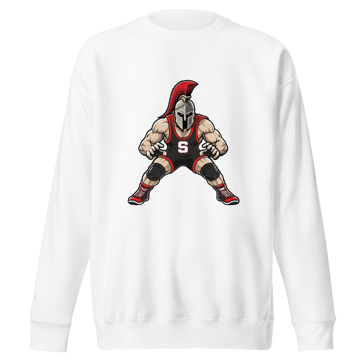 Performance | Crewneck | Spartan Wrestling Club | Mascot Logo
