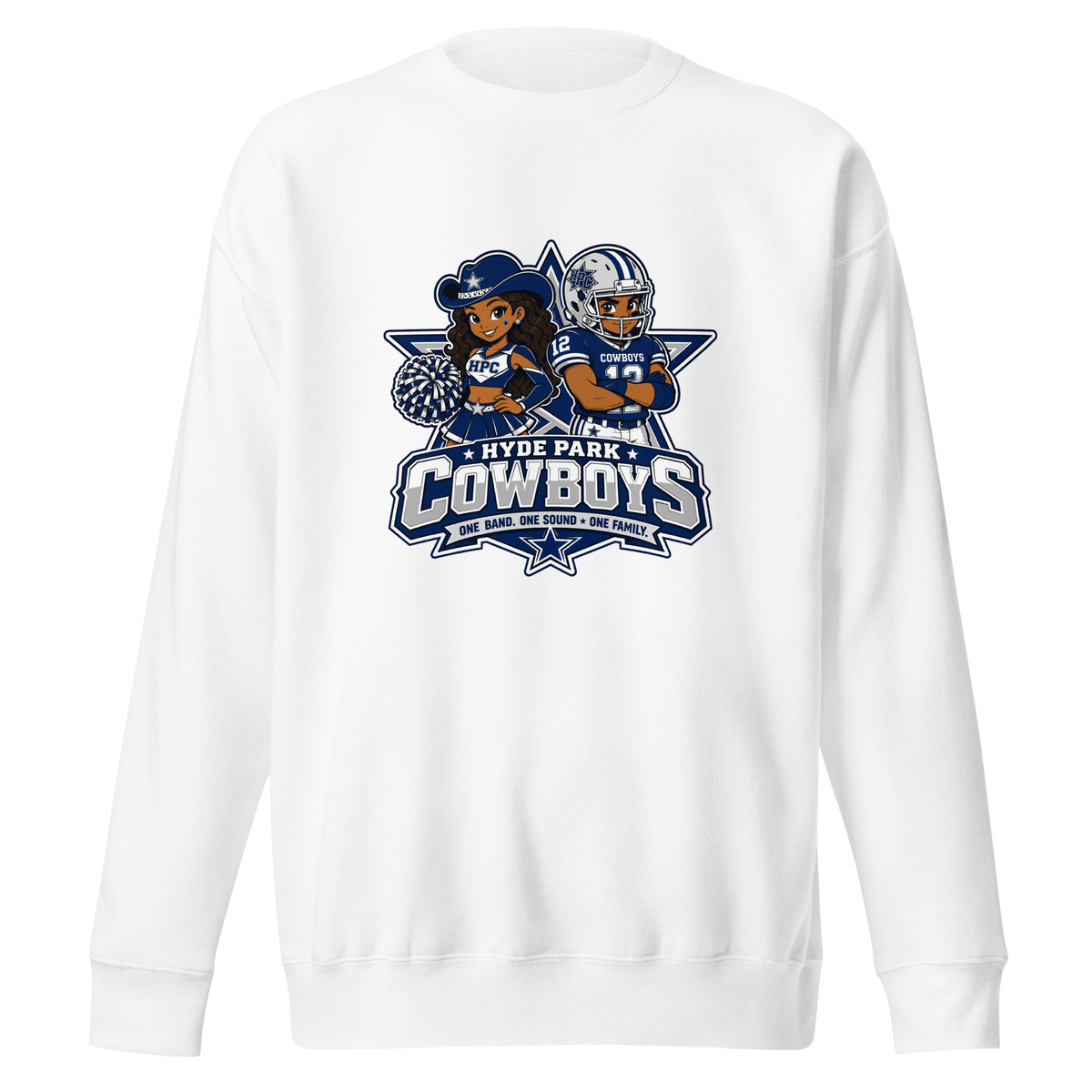 Performance | Crewneck | Hyde Park Cowboys | Vanguard Logo
