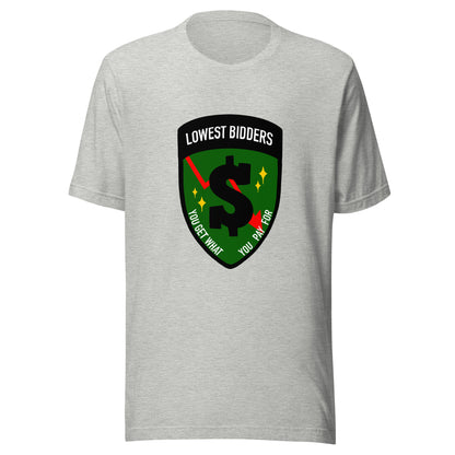 Performance | T-Shirt | The Lowest Bidders | Emblem Logo