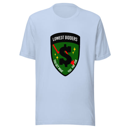 Performance | T-Shirt | The Lowest Bidders | Emblem Logo