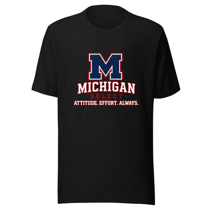 Performance | T-Shirt | Michigan Select Baseball | Crest Logo