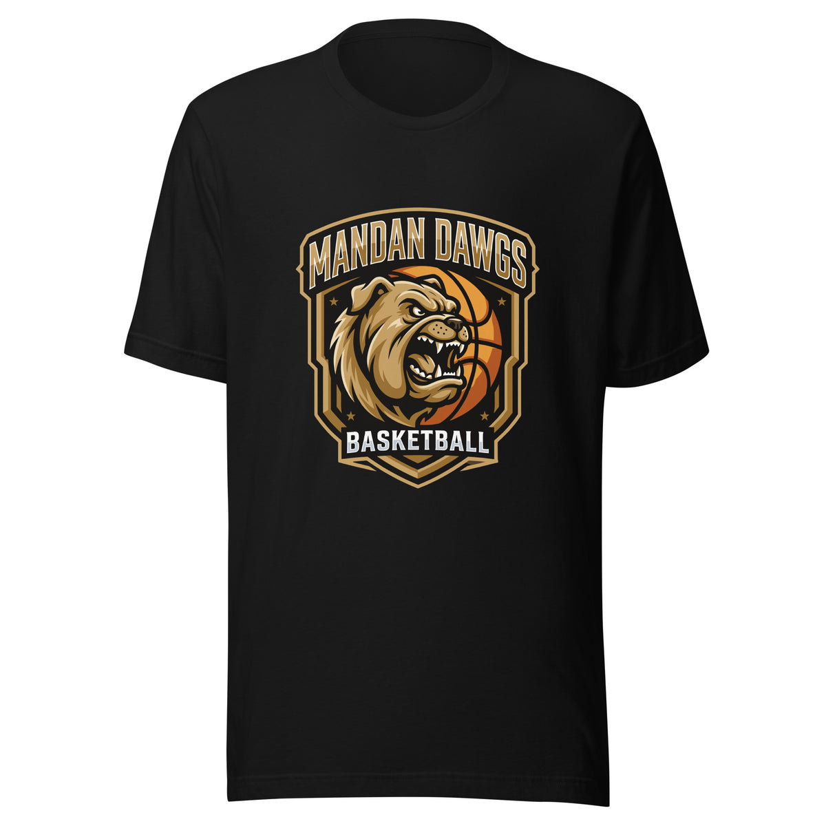 Performance | T-Shirt | Mandan Dawgs Basketball | Shield Logo