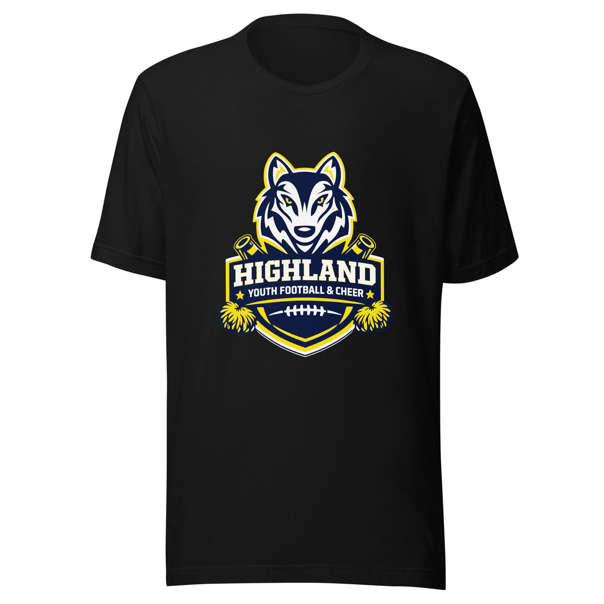 Performance | T-Shirt | Highland youth football and cheer | Emblem Logo