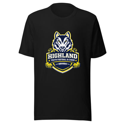 Performance | T-Shirt | Highland youth football and cheer | Emblem Logo