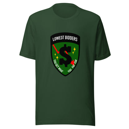 Performance | T-Shirt | The Lowest Bidders | Emblem Logo