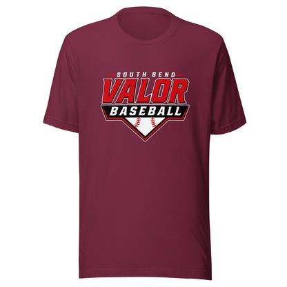 Performance | T-Shirt | South Bend Valor Baseball | Vanguard Logo