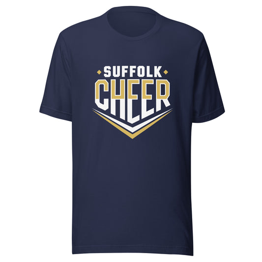 Performance | T-Shirt | Suffolk University Cheerleading | Emblem Logo